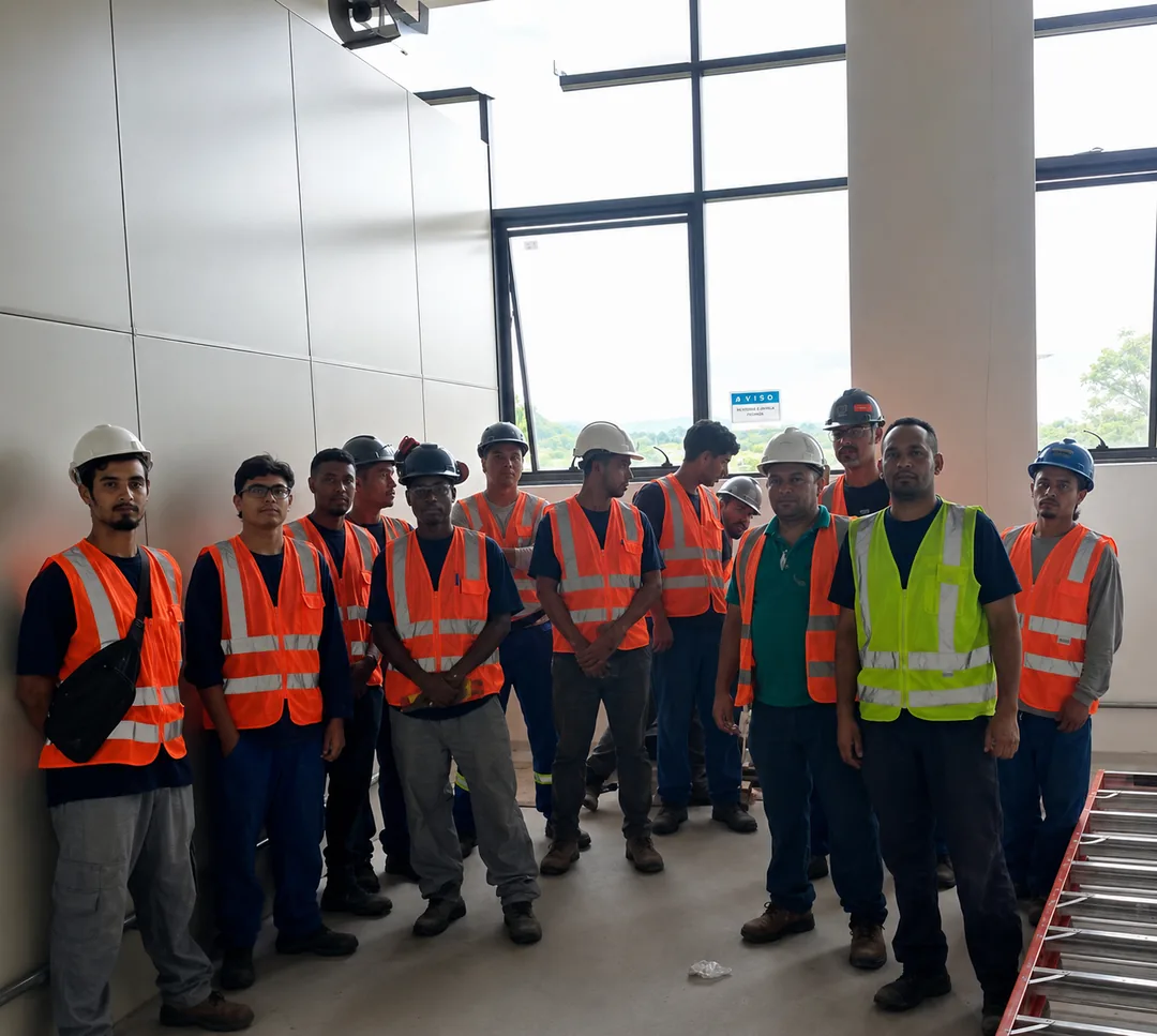 Equipe em obra